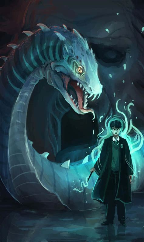 Download Harry Potter encountering the fearsome Basilisk in the Chamber ...