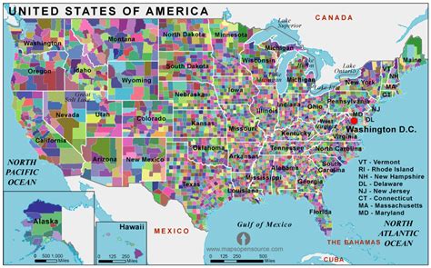 United States Counties Map