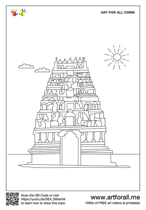 Meenakshi Temple Drawing