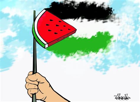 palestine flag,watermelon colors | Cartoon Movement