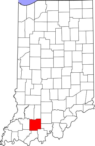 Image: Map of Indiana highlighting Dubois County