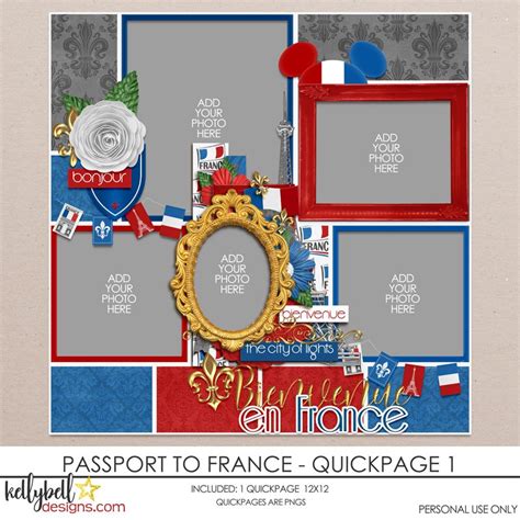 Passport To France Quickpage 1 - Kellybell Designs