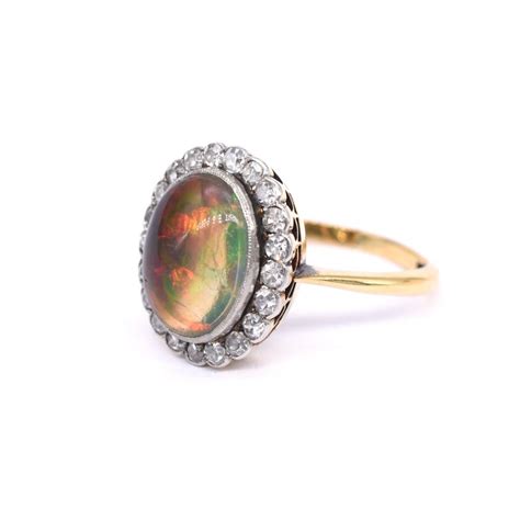 Brown Water Opal Cluster Ring | Doble Jewellers