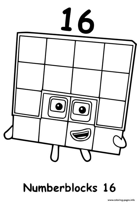 Number Block One Coloring Pages