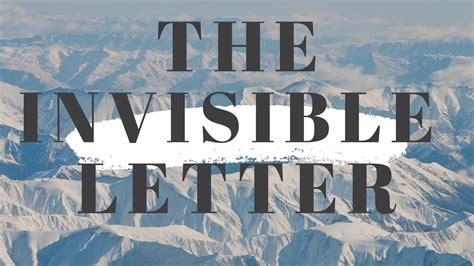 Inspirational Story ; The Invisible Letter - YouTube