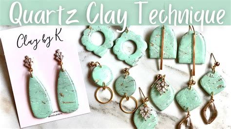 POLYMER CLAY EARRINGS TUTORIAL | QUARTZ POLYMER CLAY TECHNIQUE | HOW TO MAKE CLAY EARRINGS - YouTube