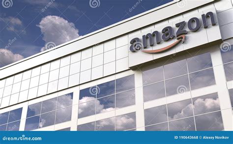 Amazon Logo on Top of a Modern Building. Editorial Conceptual 3d ...