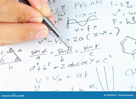 Hand Writing Various High School Maths And Science Stock Images - Image: 30384404