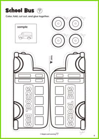 School Bus Craft | Maple Leaf Learning Library