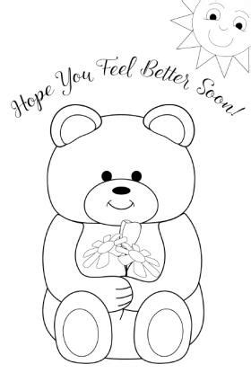 Printable Get Well Cards for Kids to Color | LoveToKnow