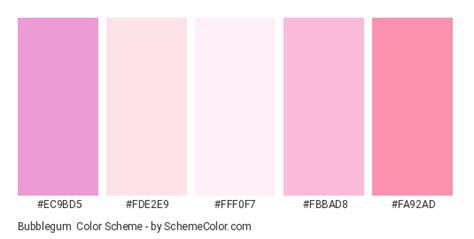 Bubblegum Color Scheme » Pink » SchemeColor.com