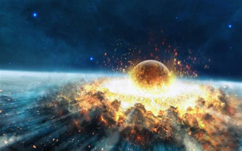 Wallpaper Asteroid impact explosion 1920x1200 HD Picture, Image