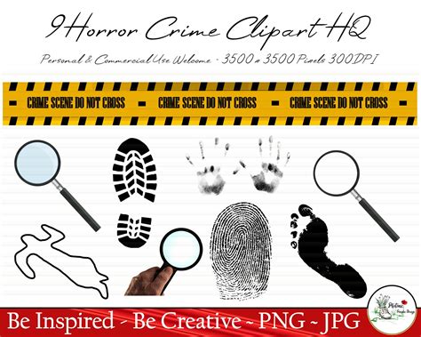 9 Crime Murder Scene Clipart Bundle Detective Police - Etsy UK