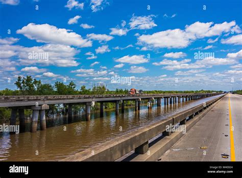 freeway bridge over atchafalaya river basin in louisiana Stock Photo - Alamy