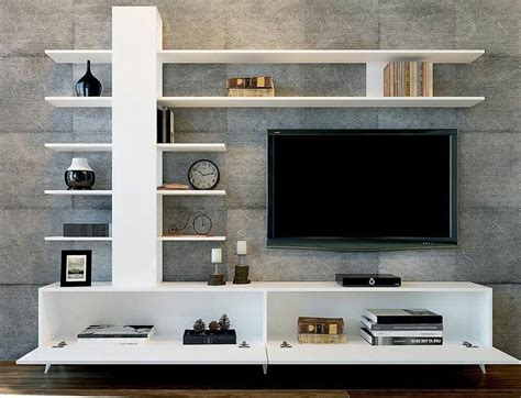 35 Stunning Floating Shelves For Living Room Decor Ideas - BELIHOUSE in 2020 | Tv stand ...