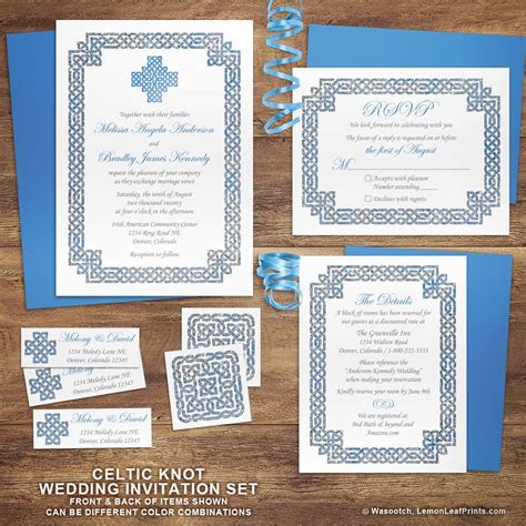 Celtic Knot Cross Wedding Invitation Set | Celtic wedding invitations ...