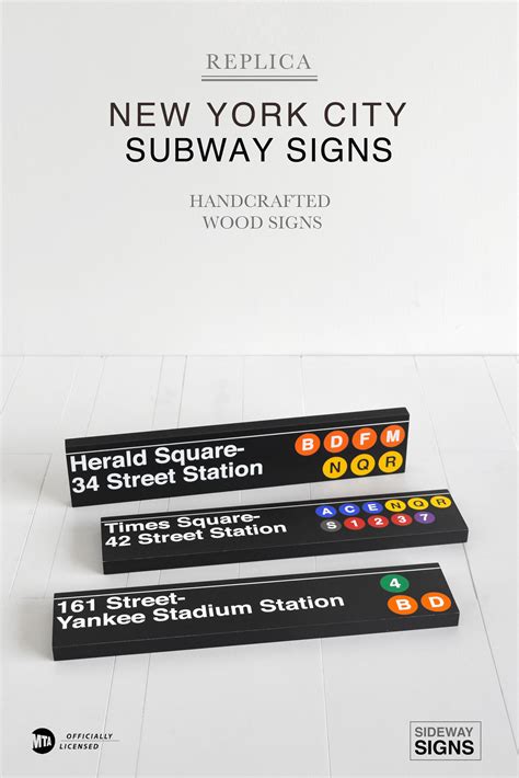 MTA Officially Licensed New York City subway signs. All signs are handcrafted in the U.S. one at ...