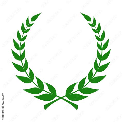 Laurel wreath icon. Emblem made of laurel branches. Laurel leaves ...