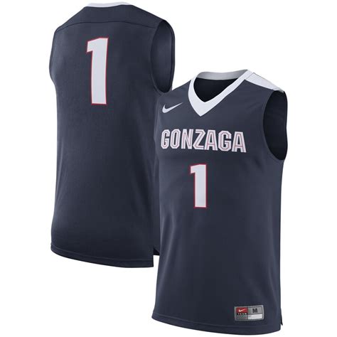 Nike Gonzaga Bulldogs Navy College Replica Basketball Jersey