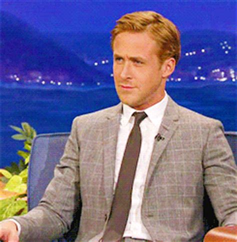 Ryan Gosling Shaking His Head “No” | Gifrific