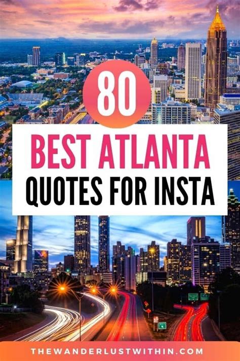 80 Best Atlanta Quotes and Atlanta Instagram Captions 2024 | Travel fun ...