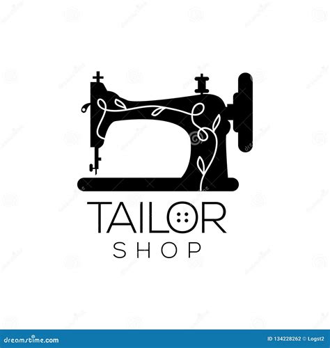 Tailor Vector Logo. Sewing Machine Logo Template. Fashion Logo Stock Vector - Illustration of ...