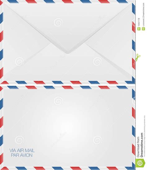 Airmail envelope stock vector. Illustration of communication - 19357778