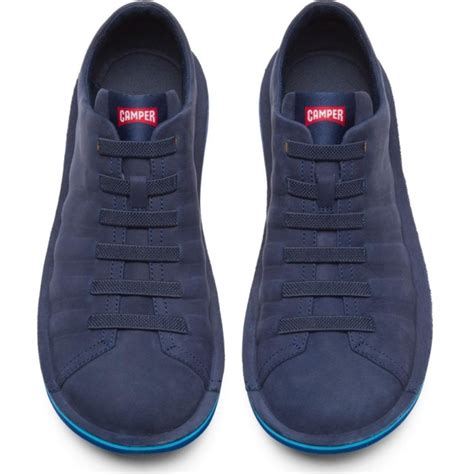 Camper Camper Beetle (K8) 18751-079 Mens Blue Nubuck Shoes - Camper ...