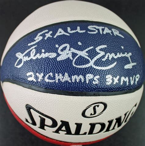 Lot Detail - Julius Erving Signed Spalding Official ABA Game Model Basketball with "5x All-Star ...