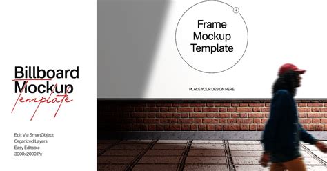 Wide Frame Billboard Mockup Template, Product Mockups ft. wide ...