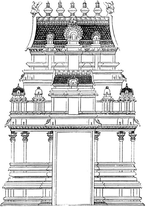 How to draw hindu temples