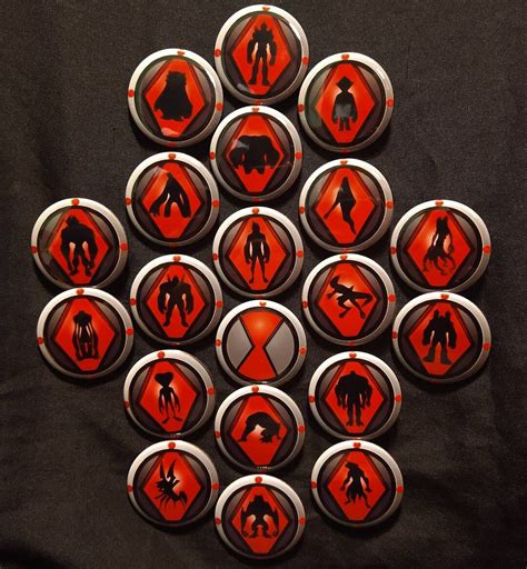 Ben 10 Red Omnitrix Aliens Setsingle Purchase or Set of 20 - Etsy