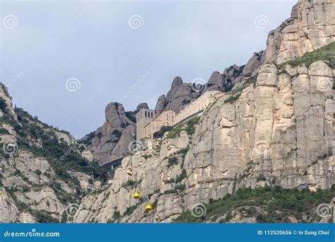 Cable car montserrat stock photo. Image of benedictine - 112520656