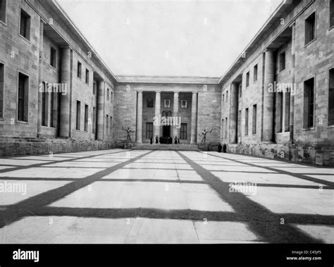 Courtyard of the new building of the Reich Chancellery, 1939 Stock ...