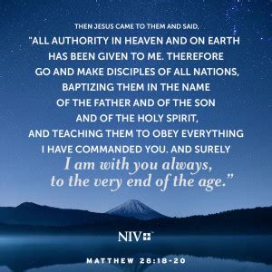 NIV Verse of the Day: Matthew 28:18-20