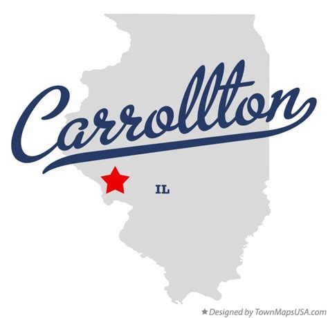 Map of Carrollton, IL, Illinois