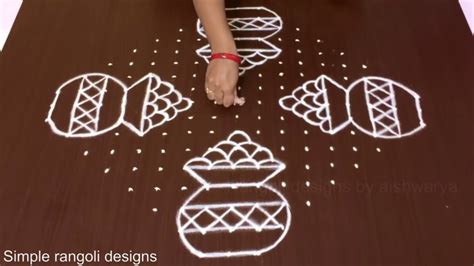 How To Draw Pongal Kolam With Dots They also thank their cattles for ...