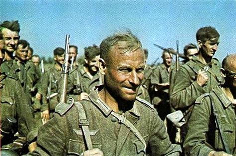 World War II in Color: German Infantry Marching during the First Phase ...