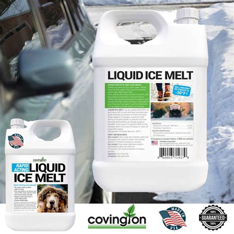 Ice Melt Pet Safe, Liquid Ice Melt, De Icer for Sidewalks, Driveways, Decks, & Concrete ...