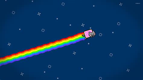 Nyan Cat flying wallpaper - Meme wallpapers - #47320