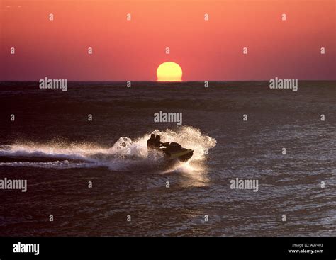 Jet Ski at sunset Miami Florida USA Stock Photo - Alamy