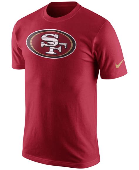 Lyst - Nike Men's San Francisco 49ers Mesh Logo T-shirt in Red for Men