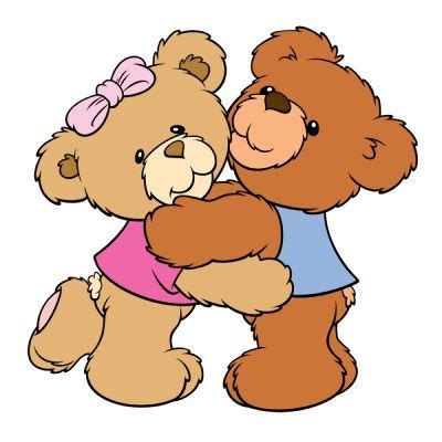 Cute Animated Bear Hug - Draw-vip