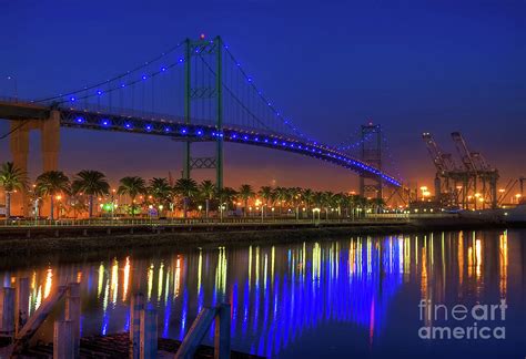 Vincent Thomas Bridge Photograph by Eddie Yerkish