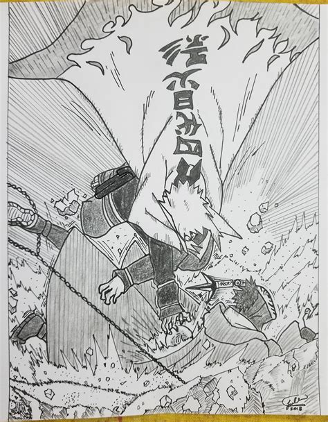 Drew one of the Epic Battle Scene in Anime History : r/Naruto