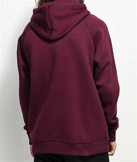 adidas Trefoil Maroon Hoodie | Zumiez