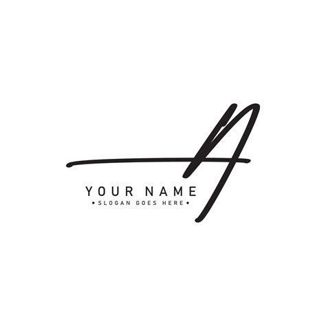 Simple Signature Logo for Initial Letter A in Handwritten Style 5853876 Vector Art at Vecteezy