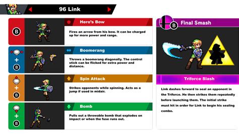 SSBU Moveset | Link by AlmightyDF on DeviantArt