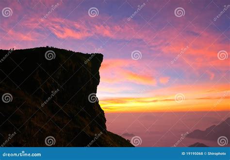 Sunrise At Mountain Royalty Free Stock Photos - Image: 19195068