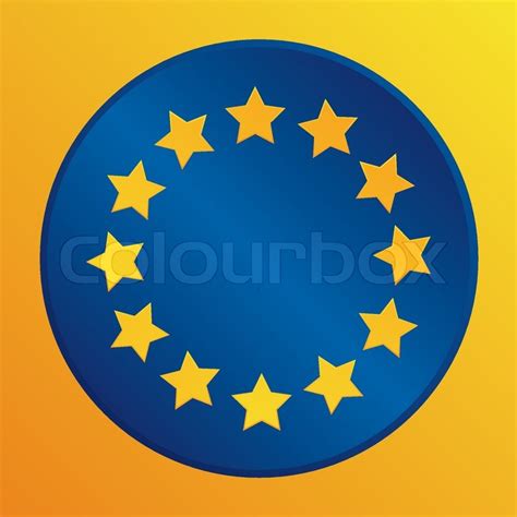 European Union EU flag vector icon | Stock vector | Colourbox